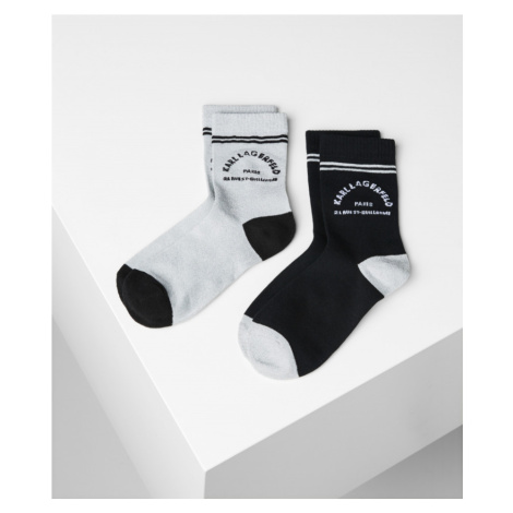 Ponožky Karl Lagerfeld Rue St Guillaume Socks 2-Pack Čierna