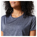 Dámske tričko 120 slim na fitness s krátkym rukávom sivé melírované