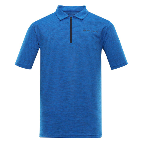 Men's quick-drying polo shirt ALPINE PRO DONN electric blue lemonade