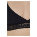 Podprsenka Karl Lagerfeld čierna farba, jednofarebné