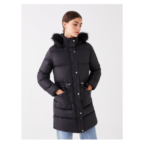 LC Waikiki Women's Hooded Plain Puffer Coat