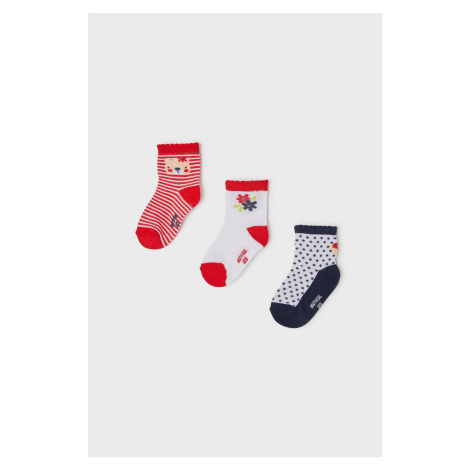 Detské ponožky Mayoral (3-pak) červená farba