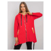 Červená dámska oversize mikina na zips RV-BL-4899.23P-red