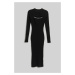 Šaty Karl Lagerfeld Lslv Knit Dress Black