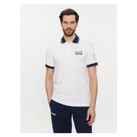 EA7 Emporio Armani Polokošeľa 3DPF20 PJ03Z 1100 Biela Regular Fit