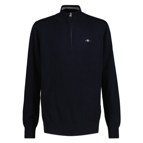 SVETER GANT SHIELD COTTON HALF ZIP EVENING BLUE