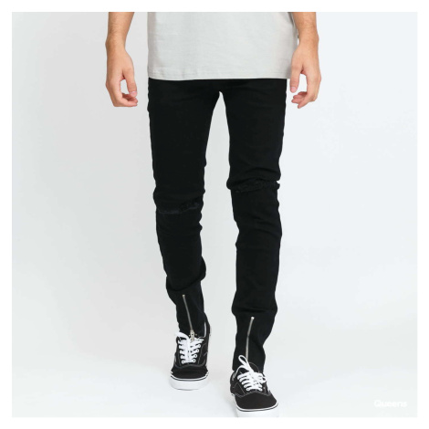 Kalhoty Sixth June Skinny Destroyed Denim Black