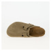 Tenisky Birkenstock Boston Leather Velvet Faded Khaki