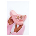 Women's foam slippers with embellishment on a thick sole in pink Bremavia