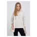 Mikina Calvin Klein Jeans dámska, béžová farba, s kapucňou, s potlačou, J20J221335