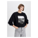 DEFACTO Oversize Fit Crew Neck Thick Sweatshirt