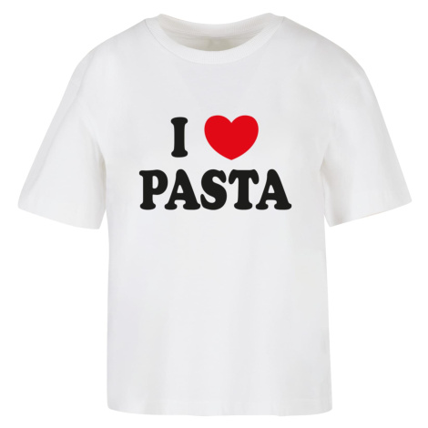 Women's T-shirt Pasta LOVE white mister tee