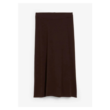 Pletená sukňa z mäkkého vlneného mixu bonprix