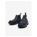 Čierne dámske kožené členkové topánky KARL LAGERFELD Trekka Max