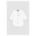 Detská košeľa s prímesou ľanu Coccodrillo biela farba