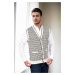 37376 Dewberry Houndstooth Patterned Mens Knit Vest-STONE