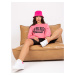 Pink-black women's hoodie with long sleeves