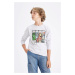 DEFACTO Boys Marvel Comics Crew Neck Long Sleeve T-Shirt