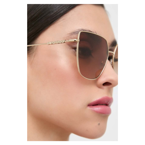 Slnečné okuliare Burberry ALEXIS dámske, béžová farba, 0BE3143