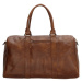 Hnedá kožená cestovná taška &quot;Grande&quot; - veľ. M