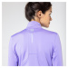 Dámske hrejivé bežecké tričko s dlhým rukávom Zip warm fialové