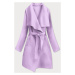 Svetlo fialový minimalistický dámsky kabát (747ART)