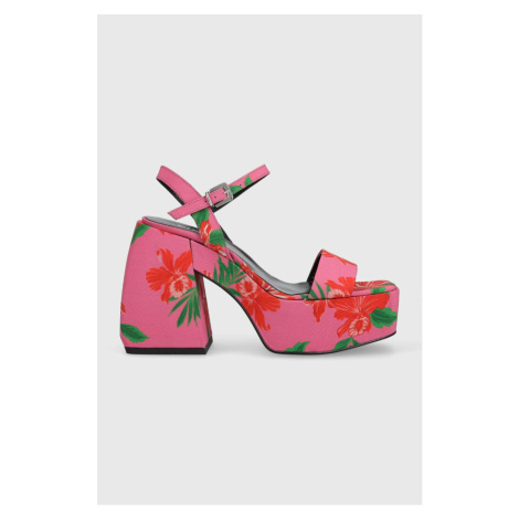 Sandále Pinko Fantine ružová farba, 100655 A0O6 YNR