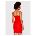 Rinascimento Koktejlové šaty CFC0109348003 Červená Slim Fit
