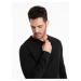 Ombre BASIC men's sweatshirt with round neckline - black