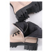 Béžovo-čierne šnurovacie topánky 5-25214