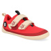 Barefoot detské tenisky Affenzahn - Sneaker Cotton Happy-Fox červené