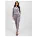 Grey velour set with trousers by Brenda RUE PARIS