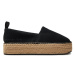 Calvin Klein Jeans Espadrilky Platform Espadrille Uc YW0YW01377 Čierna