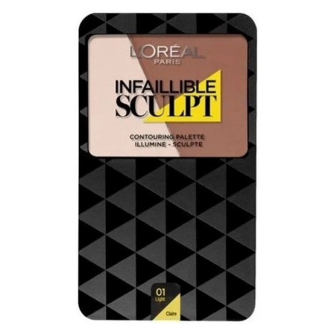 L'oréal  Infallible Sculpt Contouring Palette - 01 Claire  Rozjasňovače Béžová