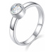 MOISS Pôvabný strieborný prsteň s čírym zirkónom R00020 53 mm