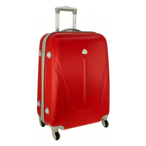 Červený objemný plastový cestovný kufor "Tour" - M, L, XL