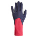 Detské teplé jazdecké rukavice 140 Warm tmavomodro-ružové