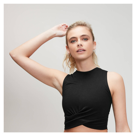 NEBBIA - Honey Bunny crop top s dlhým rukávom 821 (black) 