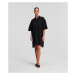 Šaty Karl Lagerfeld Sslv Embroidery Shirt Dress Black