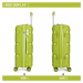 Cestovný kufor na kolieskach Kono Classic Collection - zelený - 77L