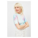 Trendyol Blue Tie-Dye Crop Knitted Blouse With Low Back