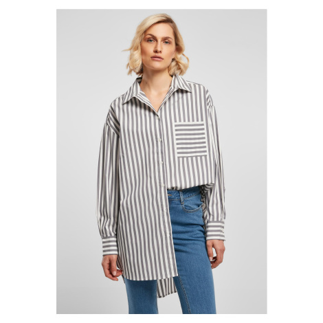 Women's Oversized Striped Shirt White/Dark Shade Urban Classics