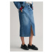 SUKŇA GANT DENIM SLIT SKIRT MID BLUE