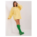 Light yellow oversize knitted dress