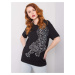 Women's black cotton t-shirt