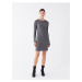 LC Waikiki Crew Neck Straight Long Sleeve Women's Knitwear Dress