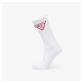 GUESS Triangle Logo Crew Socks Oatmeal Heather/White
