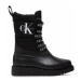 Calvin Klein Jeans Snehule Plus Mid Laceup Rainboot YW0YW00430 Čierna