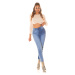 Sexy Highwaist Bi-Color Mom Jeans denimblue