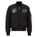 ALPHA INDUSTRIES Prechodná bunda 'NASA'  svetlomodrá / svetlofialová / červená / čierna